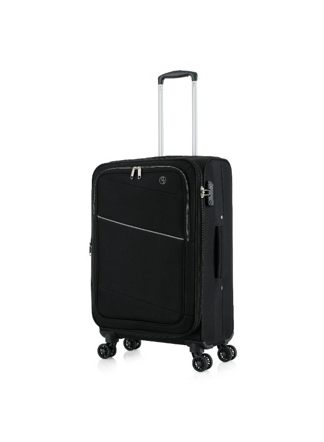 اتش تي طقم حقائب سفر من 3 قطع من H.T | حقائب سفر ذات غلاف ناعم | طقم حقائب سفر خفيفة الوزن قابلة للتوسيع بعجلات (82 لترًا، حقيبة سفر خفيفة الوزن) (متوسطة الحجم 24 بوصة) - Image 2